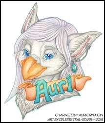 Deluxe Headshot Badge - Auri Gryphon